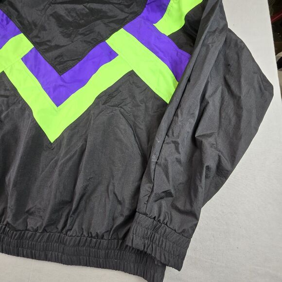 Vintage Windbreaker Men's L Color Block Neon 80s 90s Pacific Grove Sportswear - Picture 15 of 16